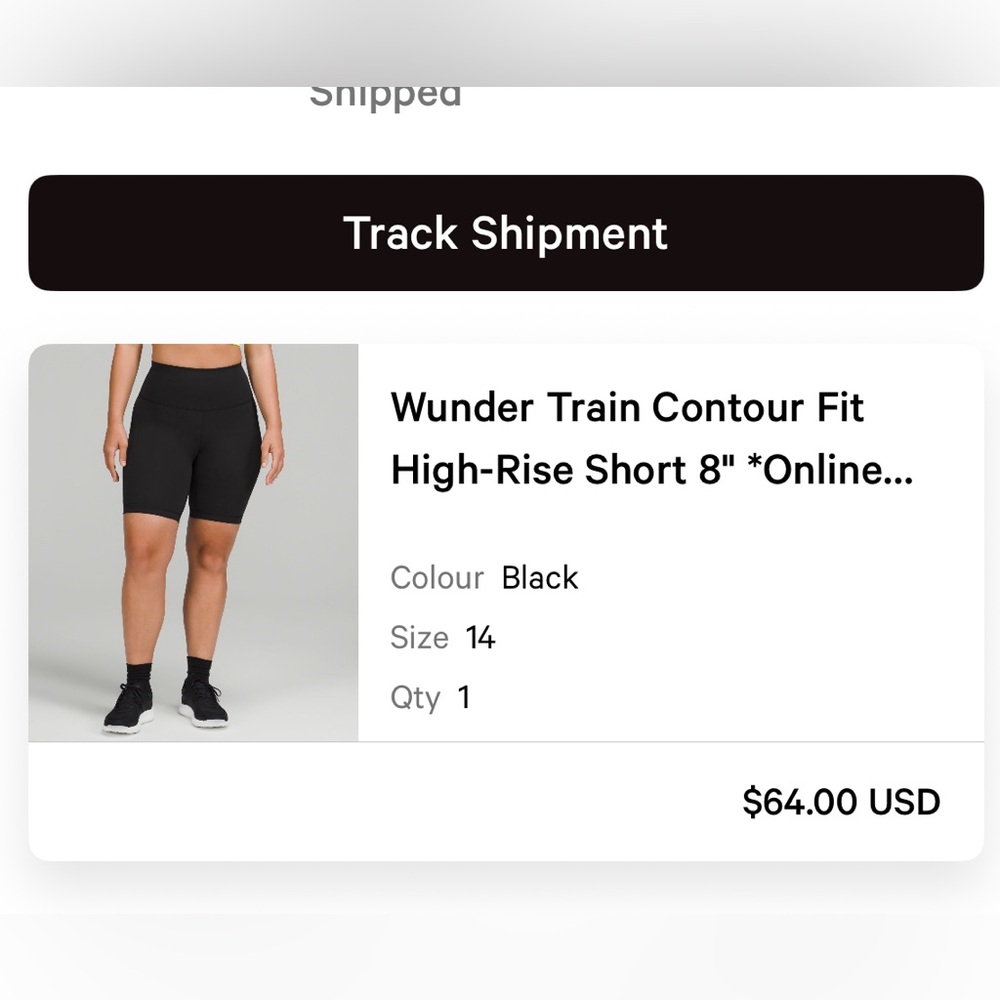 Lululemon Wunder Train Contour Fit High-Rise Short 8’’ Size 14